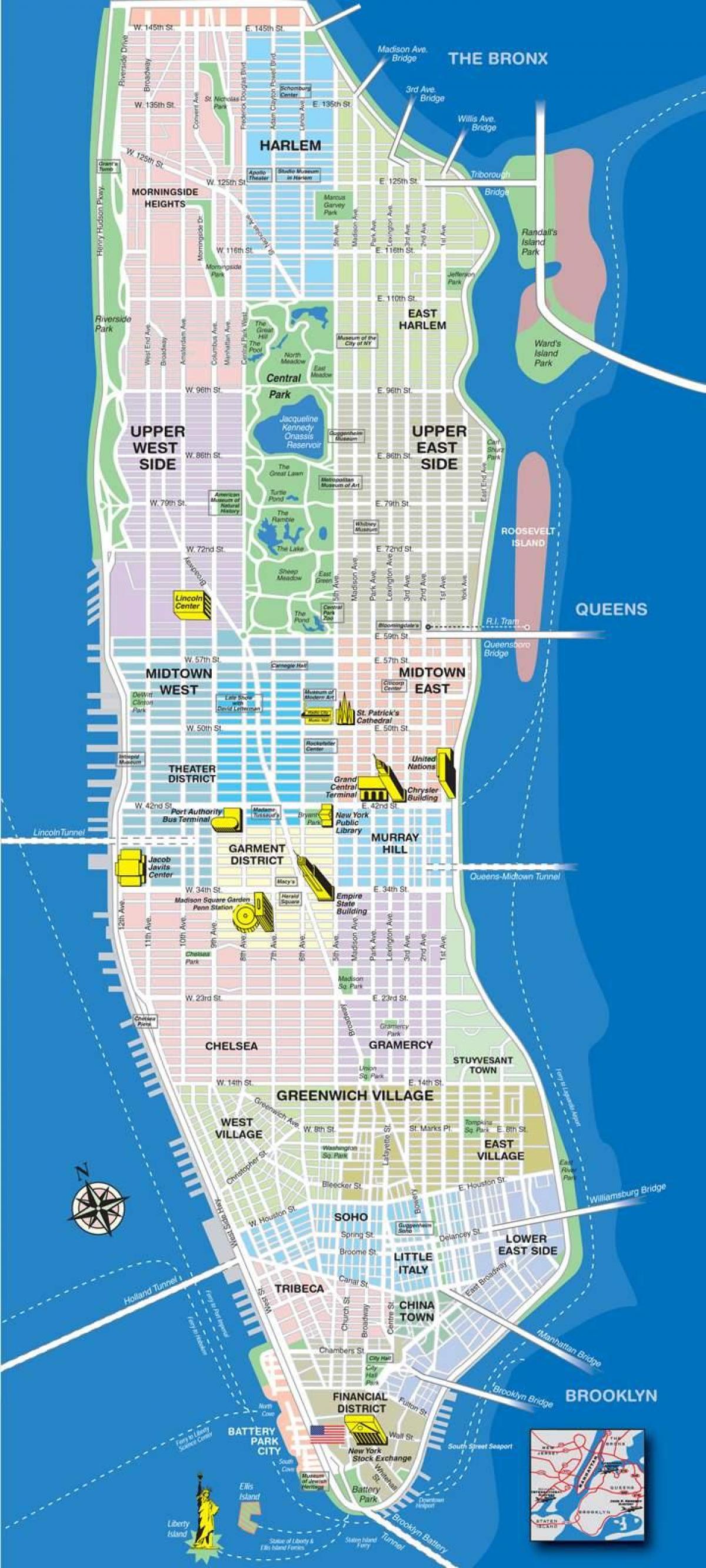 Manhattan stadsplattegrond
